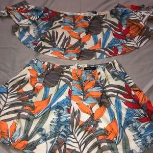 two piece floral set